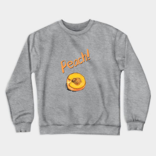 Peach! Crewneck Sweatshirt by KColeman